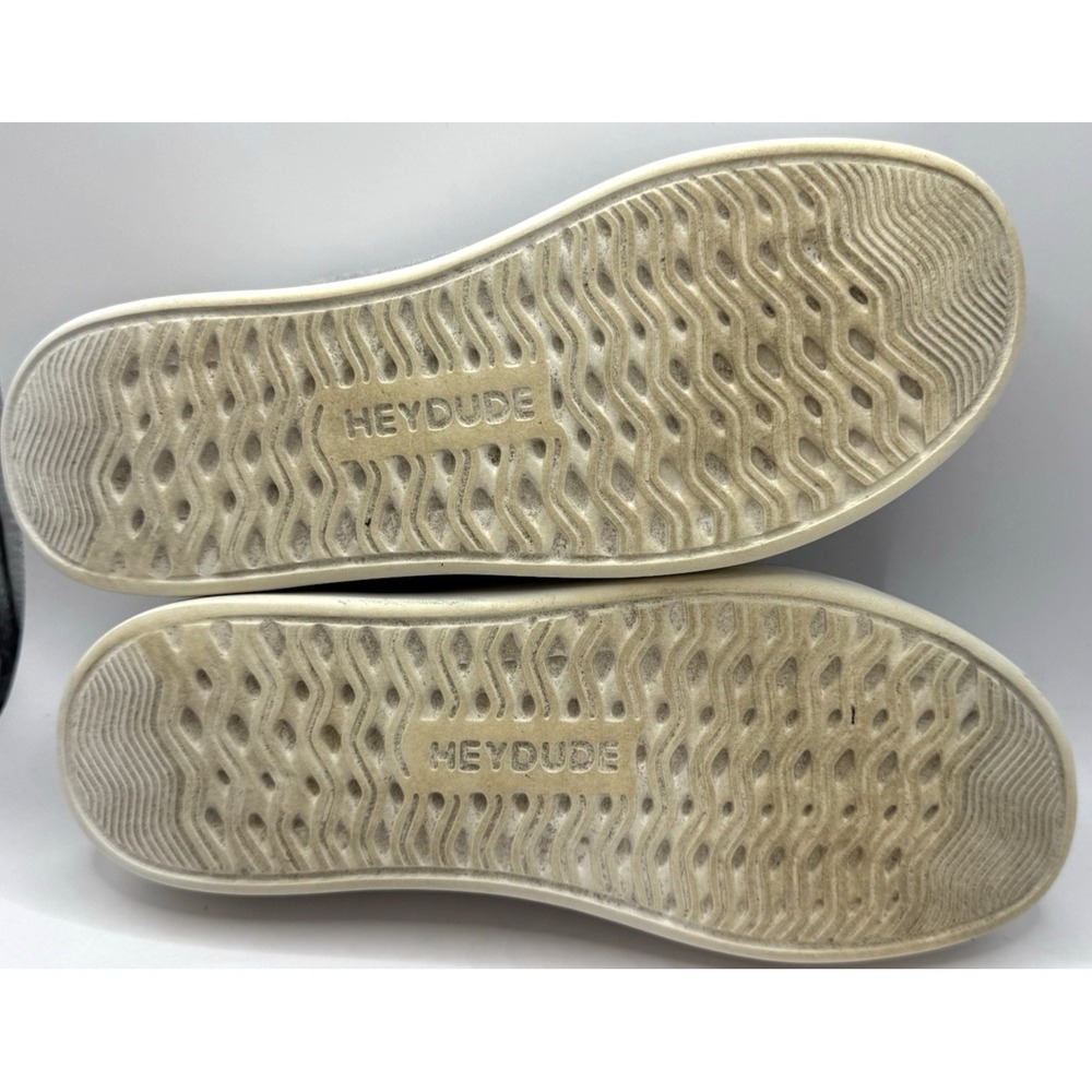 Hey Dude Wendy  Shoes Grey Lines 7 Casual Loafer Slip On Beach Lightweight Vaca - Picture 9 of 10